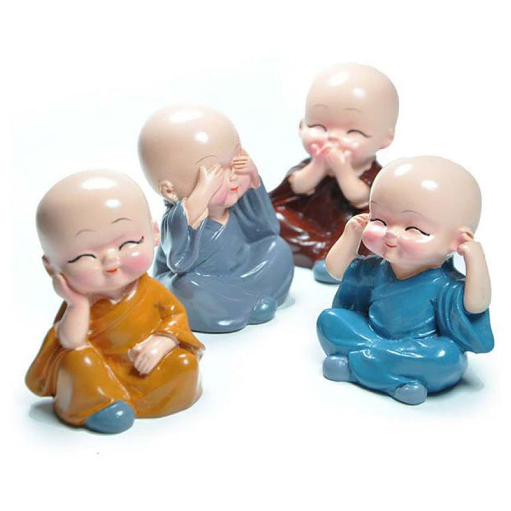 4781 Baby Buddha 4pc And Show Piece Used For Car dashboard,House ,Office And Official Decorations Etc.