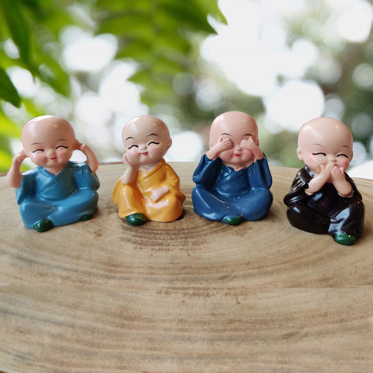 4781 Baby Buddha 4pc And Show Piece Used For Car dashboard,House ,Office And Official Decorations Etc.